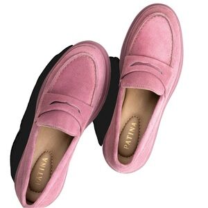 NIB Portland Leather Zoe Chunky Loafers in Foxglove
